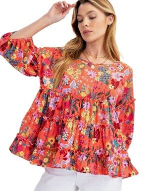 319:  EASEL NWT TOP CORAL (H18)